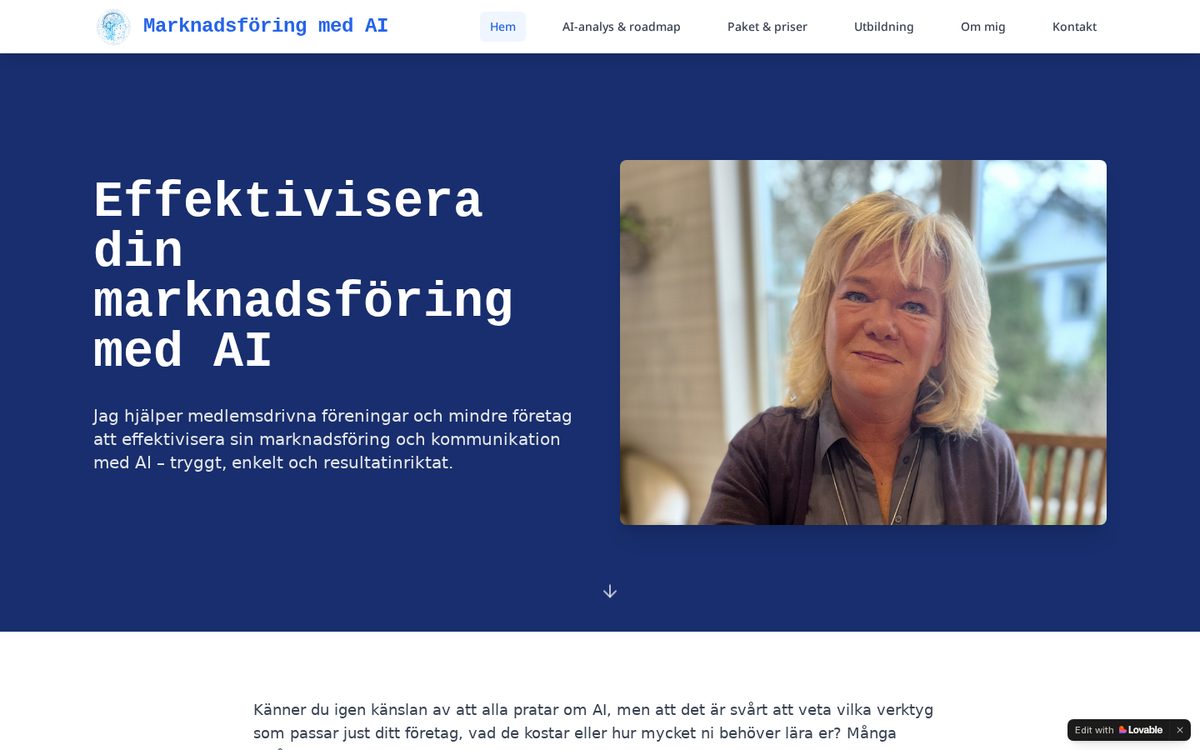 Förstasidan för marknadsforingmedai.se